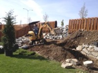 retaining wall for landscaping by Archterra Landscaping